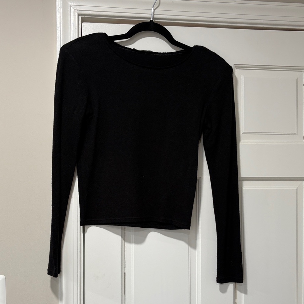 Zara Black Long Sleeve Sweater
